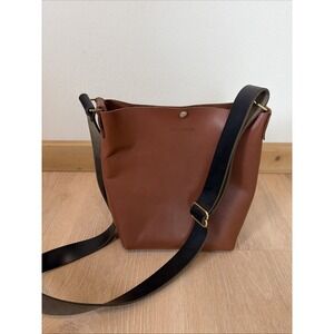 Moss Bags Parker Crossbody Bag Brown Leather Minimalist USA MSRP $145